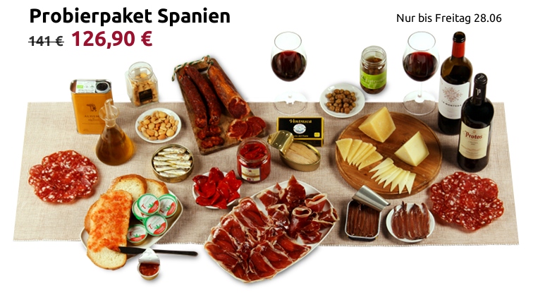 Probierpaket mit spanischen Köstlichkeiten für 5-6 Personen