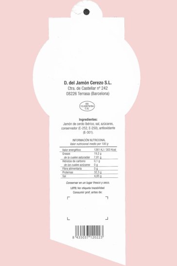 Jamon Salmantino Cebo de Campo Schinken