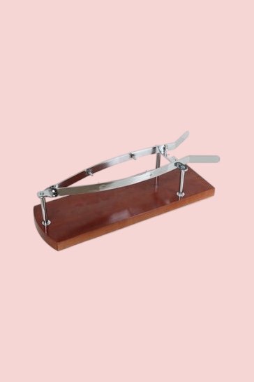 Schreubstock für schinken - Schinkenhalter Jamonero mit Holzplatte und Klemme aus verchromtes Eisen