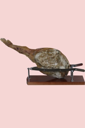 Schreubstock für schinken - Schinkenhalter Jamonero mit Holzplatte und Klemme aus verchromtes Eisen