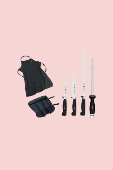 Messerset Zwilling Four Star in einer Canvas-Rolltasche