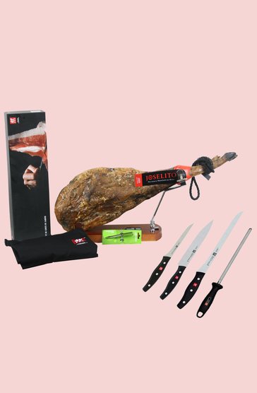 Geschenkkorb Premium mit spanischen Jamon serrano Schinken
