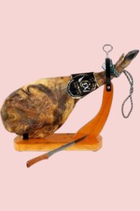 Geschenkkorb Zurbarán mit spanischen Jamon serrano Vorderschinken