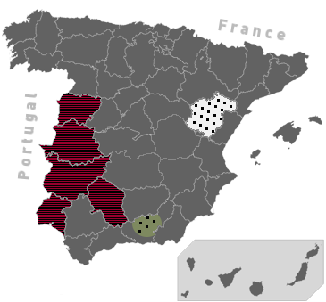 Spanien: Schinken-Erzeugungsgebiete