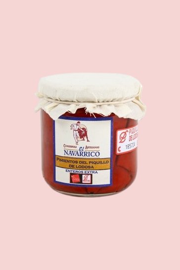 Ganze Piquillo Paprikaschoten El Navarrico aus Lodosa 220 gr