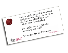 Textmuster von Geschenkkarten